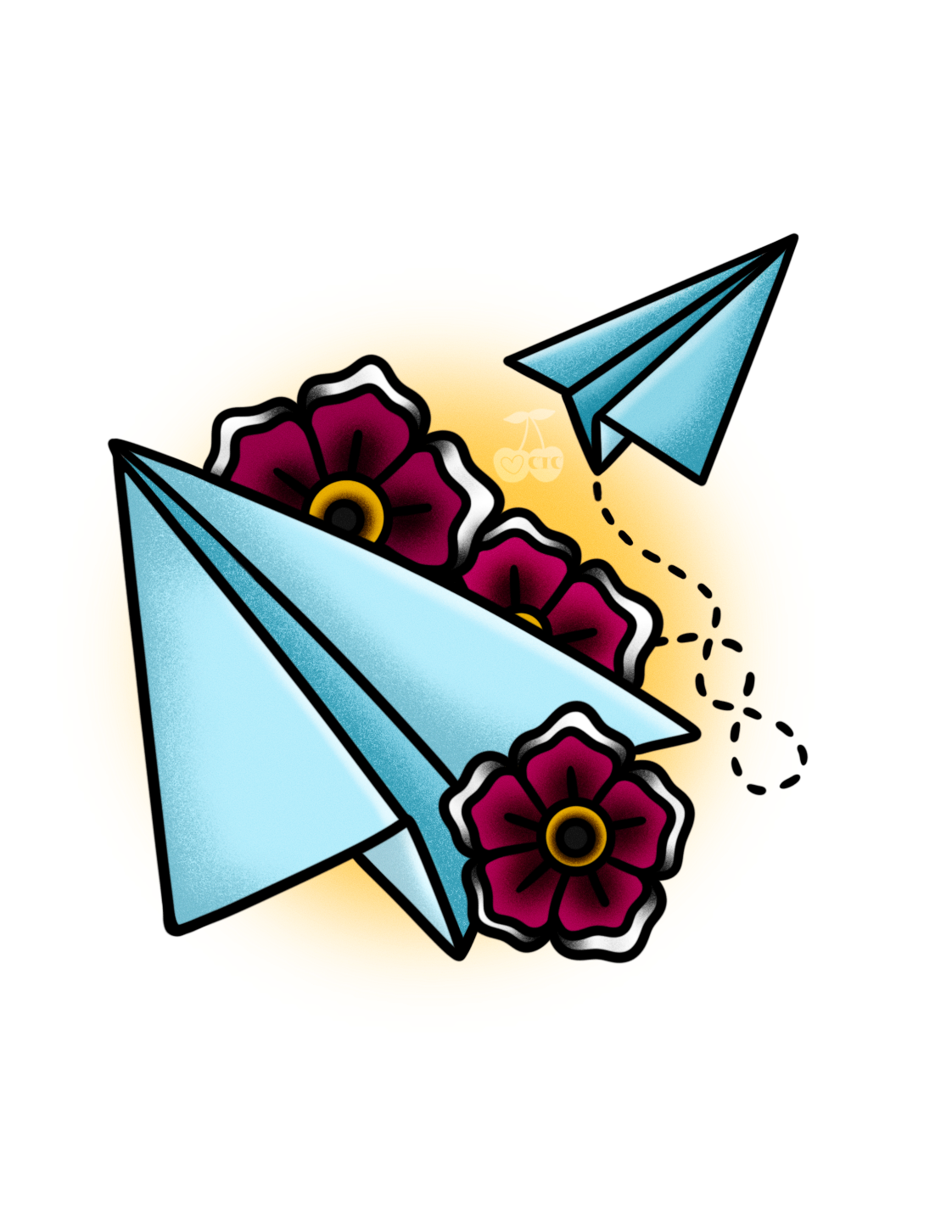 Turbulence Paper Planes Flash Print