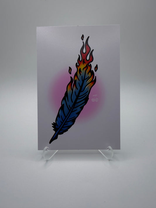 Spin Off From the Witness Halazia Feather Flash Print