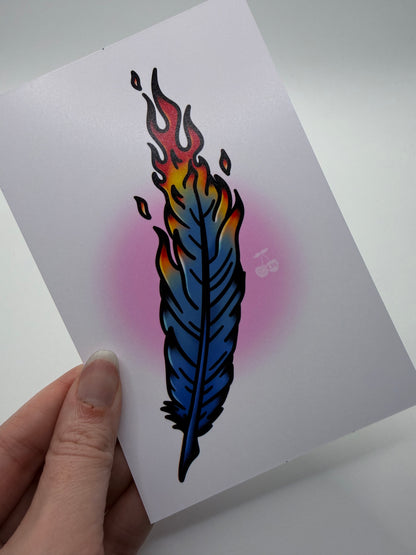Spin Off From the Witness Halazia Feather Flash Print