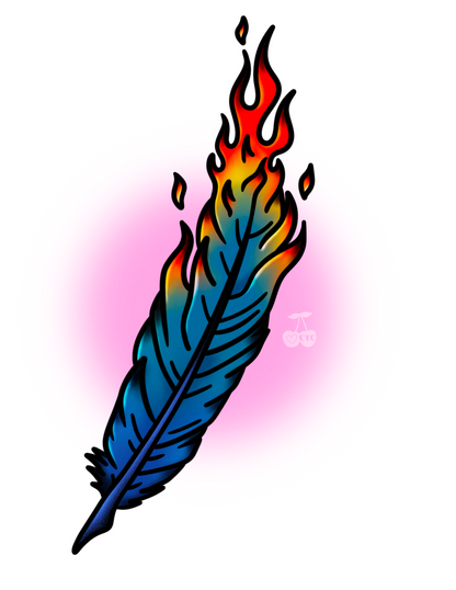Spin Off From the Witness Halazia Feather Flash Print