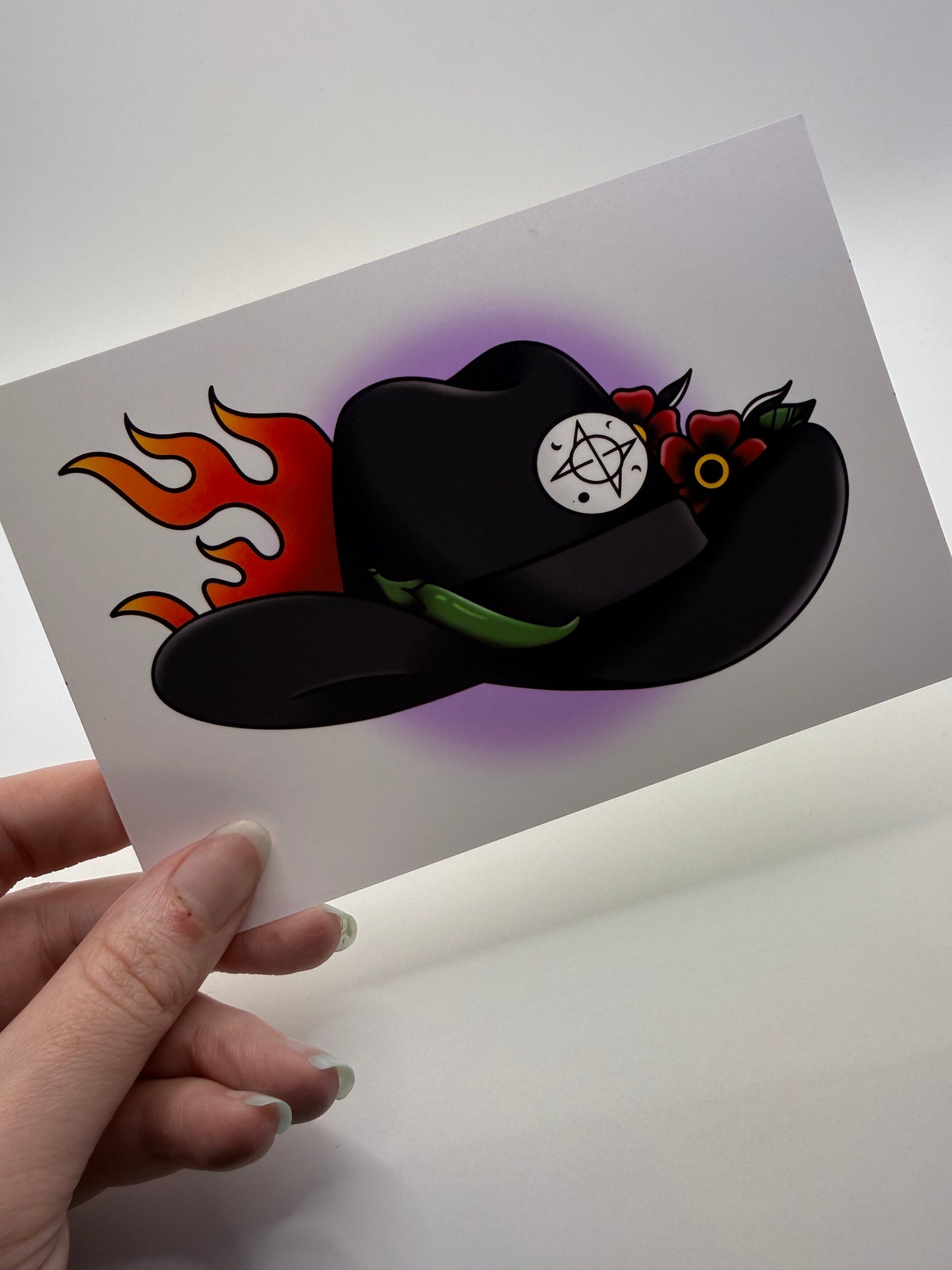 Bouncy Cowboy Hat Flash Print