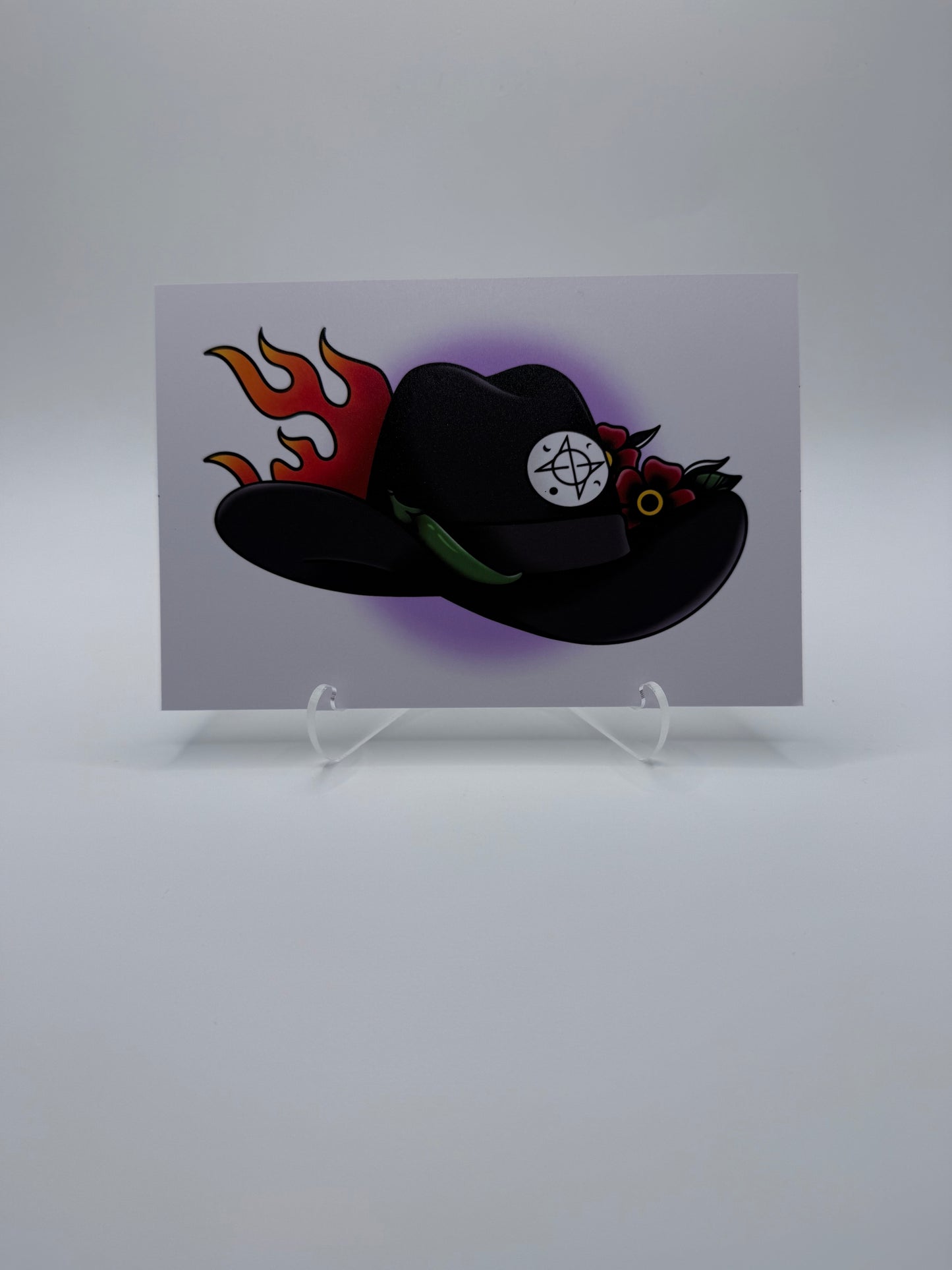 Bouncy Cowboy Hat Flash Print