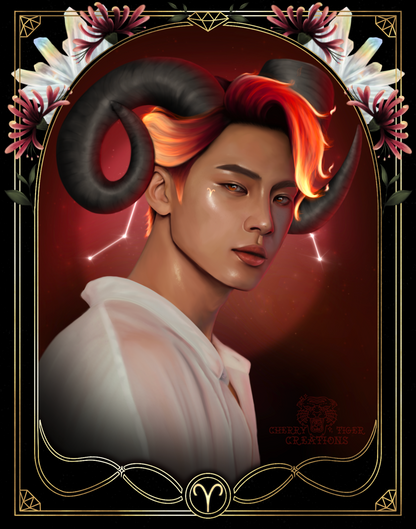 Mingyu Aries Astrology Print